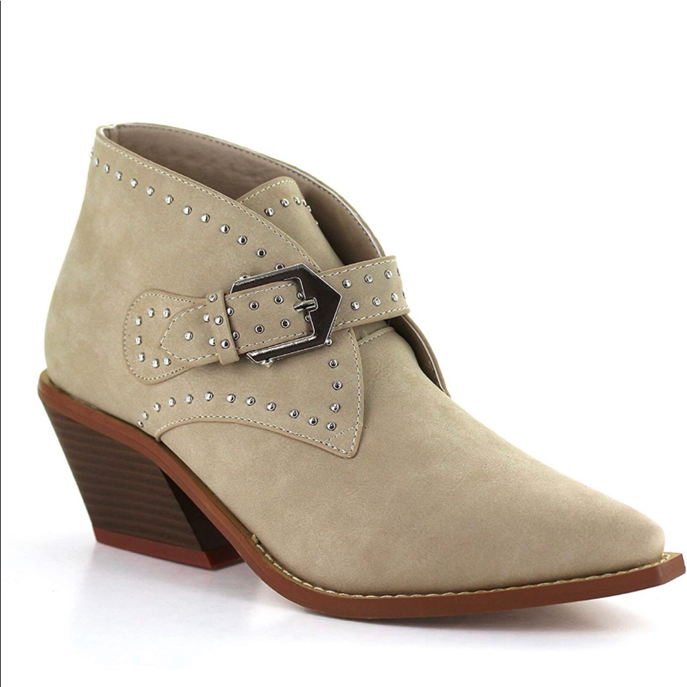 Seven7 Women's Dallas Studded Western Ankle Boot